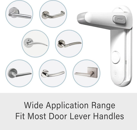 2 Pieces - Door lock - Door handle locks for childproof & pet-proof - Door handle locks for toddlers - Baby safety locks for toddlers