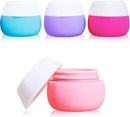 Travel Cosmetic Jars with Lids - Travel Cosmetic Containers - Pack of 4 - 20ml - Leakproof - Empty Makeup - with Sealed Lids - for Travel, Home & Outdoor - Silicone