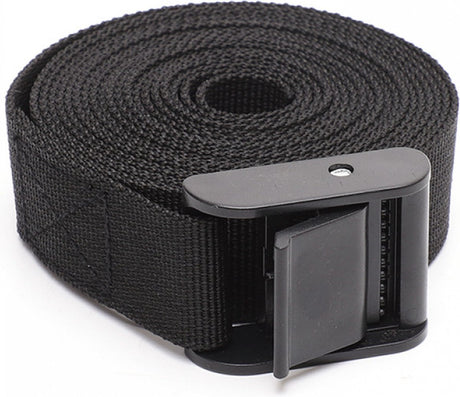 4 pieces - Tension straps - Lashing straps - Fastening straps - 25 MM * 1.5 meters long - Polyester fibers - Black - with buckle - adjustable - for vans, bicycles, trailers, luggage