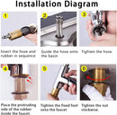 Extension Threaded Pipe - 2 Pieces - M32 x 150mm - Threaded Fasteners - Threaded Connecting Rod - Gold - Copper - For tap installation accessories