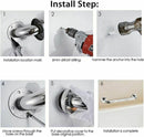 Bath grab bar - Grab bars for seniors - Wall grab bars - Safety grab bars - High Quality - Stainless steel - silver - Non-slip - Wall mounted - for toilet Bathroom