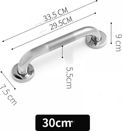 Bath grab bar - Grab bars for seniors - Wall grab bars - Safety grab bars - High Quality - Stainless steel - silver - Non-slip - Wall mounted - for toilet Bathroom