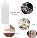 3 pieces - 360 ml - Squeeze bottle - dosing bottle - sauce bottles - Squeeze bottle for garnish, sauce or batter - sauce bottle - Garnish bottle - plastic - white - with spout cap - 6*6*20cm