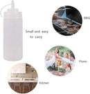 3 pieces - 360 ml - Squeeze bottle - dosing bottle - sauce bottles - Squeeze bottle for garnish, sauce or batter - sauce bottle - Garnish bottle - plastic - white - with spout cap - 6*6*20cm