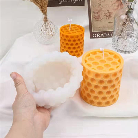 4 pieces - Candle mold - molds - candle mold - candle molds silicone - silicone molds - white - Cylindrical and Cube - different shapes - Hobby tools - for candle and plaster making