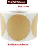 500 Pieces - Labels - Stickers - Round Stickers - Sealing Sticker - Sealing Seal - Food Labels - 5cm - Yellow - Self-Adhesive - Removable - Easy to Write on and Distinguish - For Containers, Boxes, Bags