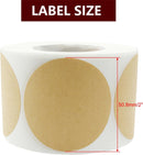 500 Pieces - Labels - Stickers - Round Stickers - Sealing Sticker - Sealing Seal - Food Labels - 5cm - Yellow - Self-Adhesive - Removable - Easy to Write on and Distinguish - For Containers, Boxes, Bags