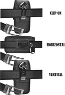 Waist bag - Fanny pack - Outdoor belt bag - Smartphone bag - Standing belt bag - Oxford cloth - black - 17.5*10*2.5cm - belt bag - Gift - Phone bag Men