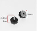 Felt Pads with Screw - Pack of 50 - Floor Protectors - Felt - Furniture Protectors - Anti-Scratch Furniture Coasters - Protective Felt - Round - Against Floor Scratches - Furniture Protection - Chair Leg Protectors - Under Furniture - 20 mm - Black