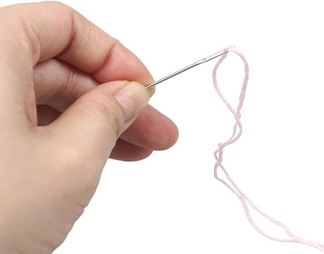 Needles with Eye Set - 9 pieces - 3 Sizes - Knitting Needles - Open Eye Needles - Large Eye Sewing Needles - Embroidery Thread Needle - Size 5.2 cm 6 cm 7 cm - Carbon Steel - Silver - for Handmade Yarn