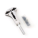 Watch Case Opener - Watch Opener - Metal - Watchmaker Tools - Watch Tools - Watch Repair - Watch Back Opener Key - With Opening Screws - For Diameters Smaller Than 55mm - 16*7cm - Silver