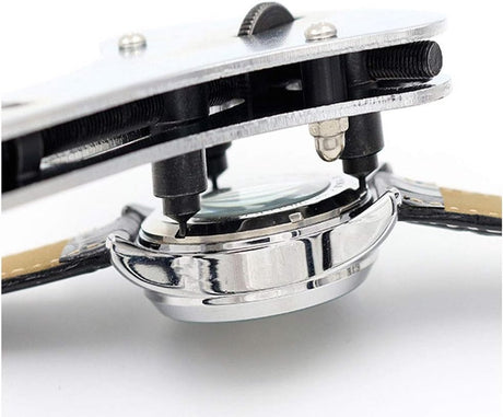 Watch Case Opener - Watch Opener - Metal - Watchmaker Tools - Watch Tools - Watch Repair - Watch Back Opener Key - With Opening Screws - For Diameters Smaller Than 55mm - 16*7cm - Silver