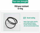O-rings rubber rings - 225 pieces - 18 sizes - 6x2mm - with assortment box