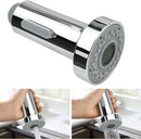 Extendable faucet head - Kitchen faucet head - Spray head - Faucet connector - Faucet attachment - Universal G1/2 - Faucet extension - 2-function - ABS chrome plated - silver - 100*52*52mm