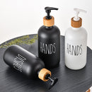 1 set of 2 pieces - Soap dispenser set - for hand soap and dish soap - Soap dispensers - Soap dispenser - Soap pump - Soap bottle - Hand soap pump - Freestanding and refillable - Glass - black - 500ml - Kitchen accessories