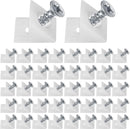 120 Pieces - Wedges - Screw Fastener - Cabinet Installation Kit - Drawer Back Supports - Drawer Repair Kit with Screws - Furniture Drawer Sagging Repair Mend Mending Wedges - Cabinet Shelf Support - Shelf Support - White