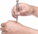 Pressure point pen - Trigger point acupressure pen - Stainless steel - Acupuncture rod - Meridian dredging rod - Manual - For back, shoulders, legs - 125*12mm - Silver