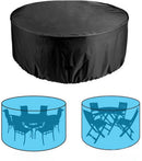 Garden furniture cover - Garden table cover - furniture covers - garden table cover - round garden furniture cover - waterproof garden furniture covers - 120 x 75 cm - Waterproof - Windproof - Dustproof - Anti-UV - round - 210D Oxford cloth - black - for