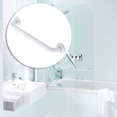 Toilet support rail - bath support - shower support - Grab rail wall support for bathroom, shower, toilet - 40 cm - Wall support - white - metal - Stainless steel
