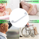 Toilet support rail - bath support - shower support - Grab rail wall support for bathroom, shower, toilet - 40 cm - Wall support - white - metal - Stainless steel