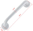 Toilet support rail - bath support - shower support - Grab rail wall support for bathroom, shower, toilet - 40 cm - Wall support - white - metal - Stainless steel