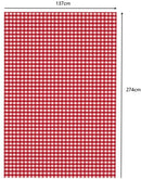 Tablecloths - Tablecloth - PEVA - Rectangular tablecloth - Water-repellent - Indoor and outdoor - Picnic tablecloth - Red checked tablecloth - Suitable for picnics, camping and parties - 137 x 274cm - Red