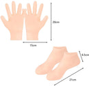Silicone Socks - 1 Pair Foot Covers + 1 Pair Hand Masks - Foot Glove Set - Silicone - Soft - Hand and Foot Coverings - Moisturizing Socks - Moisturizing - Hydrate Your Hands and Feet - For Dry, Cracked Feet and Hands - Pink