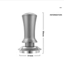 Coffee tamper - Tamper - 51 mm - Coffee press - Espresso tamper - 304 stainless steel - Aluminum handle - Base Ripple - Scale adjustment - For cafes, coffee lovers - Black