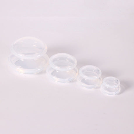 4 pieces silicone cups - Cupping cups - Cupping Set - Cellulite Cups - Cupping For Cellulite - vacuum cup - For reducing cellulite anti-aging relieves pain and joints for buttocks, neck, body - Transparent