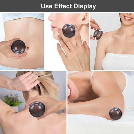 4-piece Cupping cup - Cupping cups - silicone cups - Cupping Set - Cupping For Cellulite - vacuum cup - For reducing cellulite anti-aging relieves pain and joints for buttocks, neck, body - blue