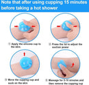 4-piece Cupping cup - Cupping cups - silicone cups - Cupping Set - Cupping For Cellulite - vacuum cup - For reducing cellulite anti-aging relieves pain and joints for buttocks, neck, body - blue