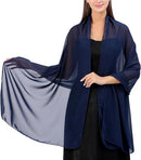 Shawl - Chiffon Scarf - Women's Scarf - Thin Wrap Scarf - Stole - Shawl - Blue - 200*70cm - Shawls for Evening Dresses - Chiffon Stole - for Bride Wedding Shawl