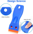 Cleaning Scraper - 4 Pieces (With 100 Blades) - Ceramic Hob Scraper/Car Film Scraper - Glass Scraper - Hob Scraper