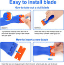 Cleaning Scraper - 4 Pieces (With 100 Blades) - Ceramic Hob Scraper/Car Film Scraper - Glass Scraper - Hob Scraper