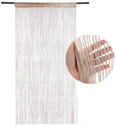 Fly screen curtain - Door curtain - Glitter mosquito net - Anti-fly door curtain - 100 x 200 cm - With gold thread - Polyester - Gold - Decorative curtain - Mosquito net