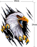 Car sticker - Eagle sticker - 2 pieces - 18*24 cm - Sports car stickers - UV and waterproof - adhesive stickers - Sports car stickers - Laptop stickers - animal sticker - for body hood home decoration creative car sticker - One left and one right