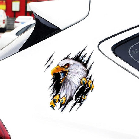 Car sticker - Eagle sticker - 2 pieces - 18*24 cm - Sports car stickers - UV and waterproof - adhesive stickers - Sports car stickers - Laptop stickers - animal sticker - for body hood home decoration creative car sticker - One left and one right