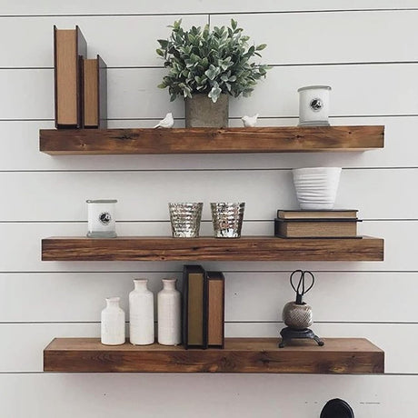 pieces - shelf brackets - 4 inch - shelf bracket - floating shelf support - brackets - floating shelf brackets - wall bracket - T-shape - invisible - for wall mounting hidden wooden shelf - black - iron