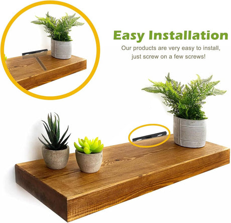 pieces - shelf brackets - 4 inch - shelf bracket - floating shelf support - brackets - floating shelf brackets - wall bracket - T-shape - invisible - for wall mounting hidden wooden shelf - black - iron
