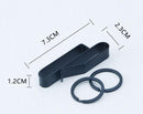 Keychain - 2 Pieces - Belt Keychain - Tactical Keychain - Duty Belt Keychain - Key Clip - Key Ring - Belt Clip - With Keyrings - Stealth Belt Loop Keychain Holder - 7.3*1.2*2.3 cm - Black