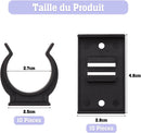 10 pieces - Skirting Clips - Kitchen Plinth Hooks - Kitchen Plinth Clips - for Kitchen Frames Fastening - black - plastic - for cabinet legs with a diameter of 2.6-2.8 cm - for sofa, table, bed, cabinet
