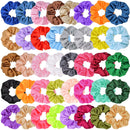 40 pieces silk hair scrunchies - satin hair elastics - hair scrunchies, hair ropes, scrunchies for women and girls, hair accessories - Scrunchies Velvet - Mega Pack Hair Accessory Hair Elastic Hair Bun