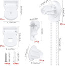 2 set - Roller blind system - roller blind fitting - bead chain - Curtain parts - window decoration accessories - roller blind chain - replacement repair kit for roller blinds - for Ø25 MM roller blind tube - with P-clips and screws - White