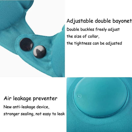 Travel Pillow - Inflatable Travel Pillow - Foldable - Neck Support for Neck Pain - Soft Neck Support for Sleeping - Align and Stabilize - One Size - Neck Support - Neck Band - Suitable for Airplanes, Cars, etc.