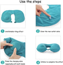 Travel Pillow - Inflatable Travel Pillow - Foldable - Neck Support for Neck Pain - Soft Neck Support for Sleeping - Align and Stabilize - One Size - Neck Support - Neck Band - Suitable for Airplanes, Cars, etc.