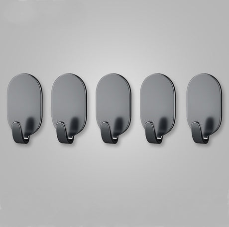 Set of 10 - Self-adhesive hooks - Adhesive hook - Adhesive hooks - Towel hook - robust - for bathroom-kitchen-living room - 50*32*20mm - carbon steel - black