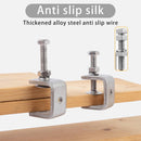 C-Clamps - Pack of 6 - With M8 Hexagon Bolts - Glue Clamps - Adjustable Clamping Range 0-25 mm - For Woodworking and Welding - Stainless Steel - Silver - 2.4*3.2*5.5 cm