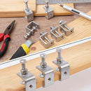 C-Clamps - Pack of 6 - With M8 Hexagon Bolts - Glue Clamps - Adjustable Clamping Range 0-25 mm - For Woodworking and Welding - Stainless Steel - Silver - 2.4*3.2*5.5 cm