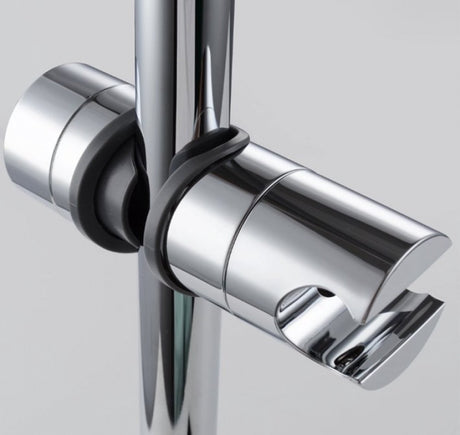 Shower Rail Slider - Hand Shower Bracket - ABS - Adjustable - Shower Head - Universal Shower Holder - Shower Head Holder - Hand Shower Holder - For Hand Shower or Shower Head for Bathroom - Suitable for Ø 18-25mm - Silver