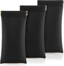3 Pieces - Glasses Case - 18.5*9cm - Black - Soft Glasses Case - Portable Glasses Case - With Squeeze Lid - Anti-scratch - PU Leather Glasses Case - Storage Bag - Storage Box - For Women and Men